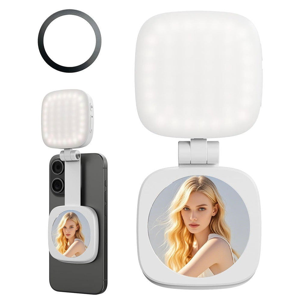 Magnetic Selfie Light with Mirror