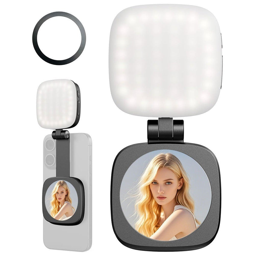 Magnetic Selfie Light with Mirror