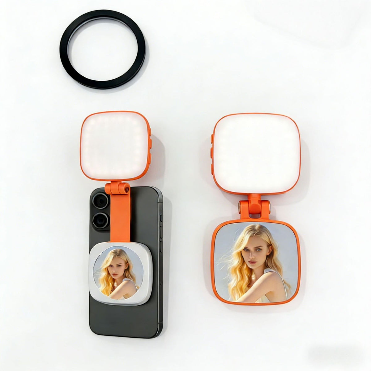 Magnetic Selfie Light with Mirror